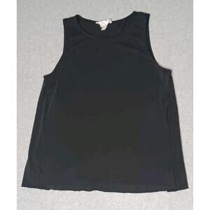 Sadie And Sage Sleeveless Tsnk Top Womens Size Small Black Slits Up The Sides